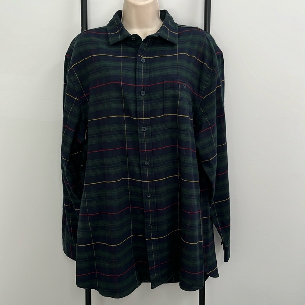 Pendleton Woolen Mills Blue Green Cotton Patch Classic Shirt Button Down Men New